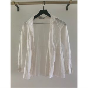 White sheer long sleeve top